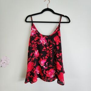 Apt. 9 Red and Black Floral Camisole